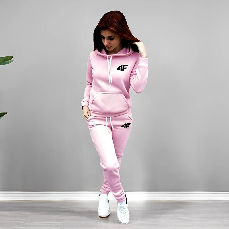 Women's Winter Apparel: Outdoors, Comfort, Warm Sportswear Tracksuit Hoodies Sweatpants / Rungear