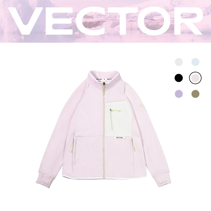Unisex Winter Jackets: VECTOR Unisex Fleece, Contrast Sleeve, Warm Winter Sweatshirt Jacket / Rungear