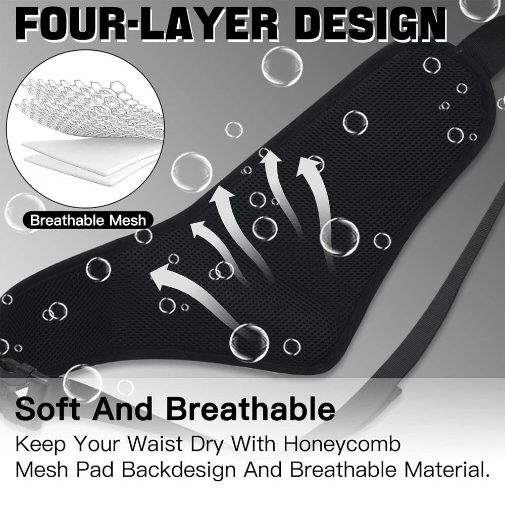 Running Hydration Accessories: 1PC Unisex, Reflective, Adjustable Running Hydration Belt with Water Bottle  Buckle for Hiking, Running / Rungear