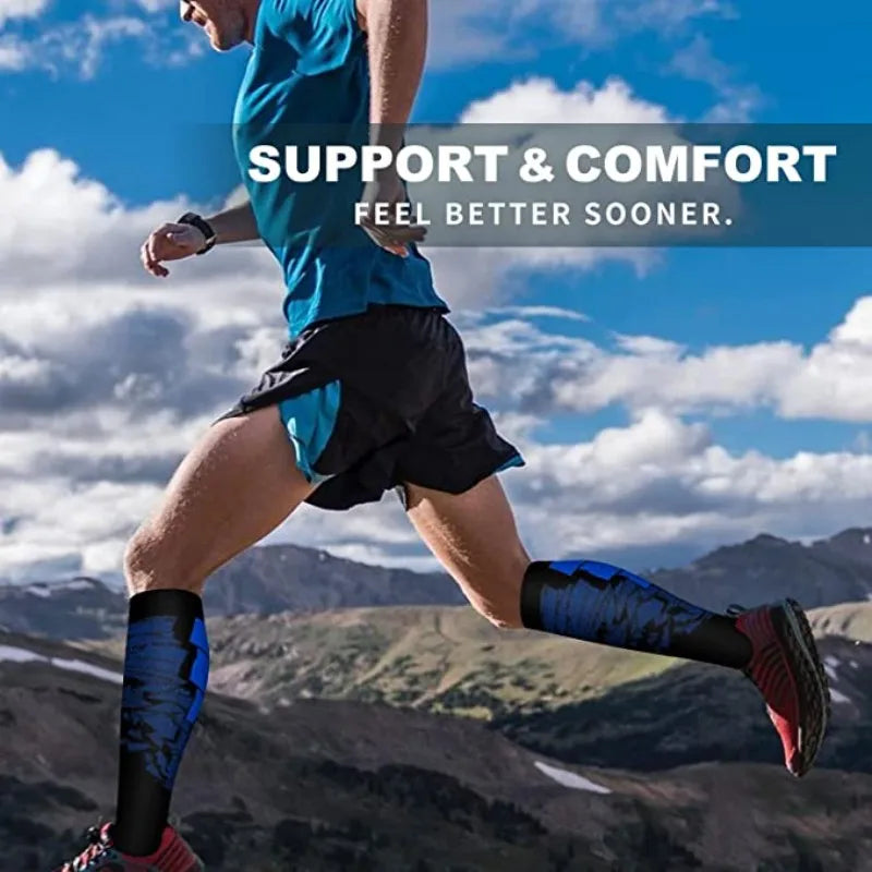 Running Compression Socks: 1 PC Medical 20-30mmhg Compression Socks for Flight, Travel, Pregnancy, Edema Diabetes, Varicose Veins / Rungear