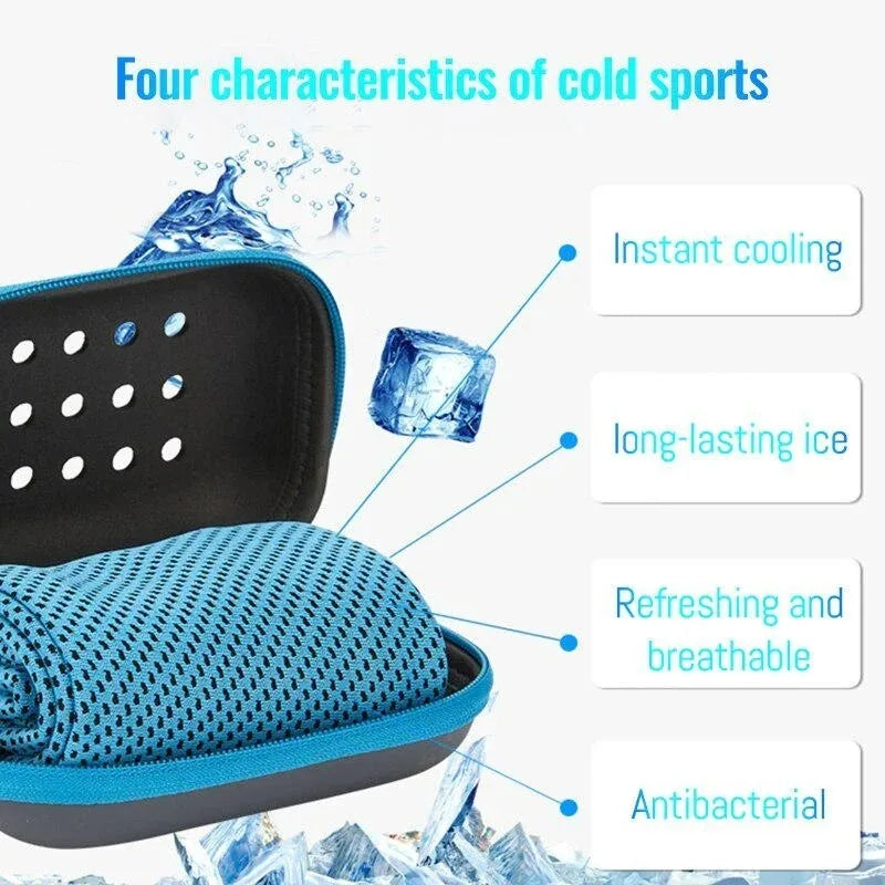 Quick Dry Towel Accessories: Soft, Breathable, Sweat Absorbent Towel with Storage Box for All Sports, Running, Gym Fitness / Rungear