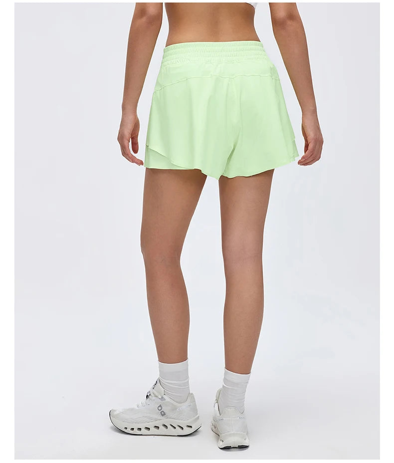 Women's 2-in-1 High-Waist Quick-Dry Running Shorts