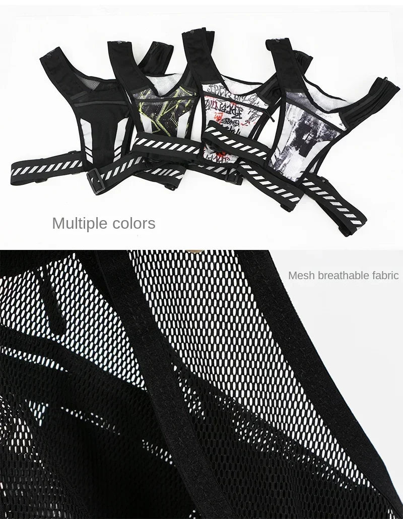 Running Reflective Gear: Reflective, Breathable Chest Bag Running Sports Backpack Fitness Vest / Rungear