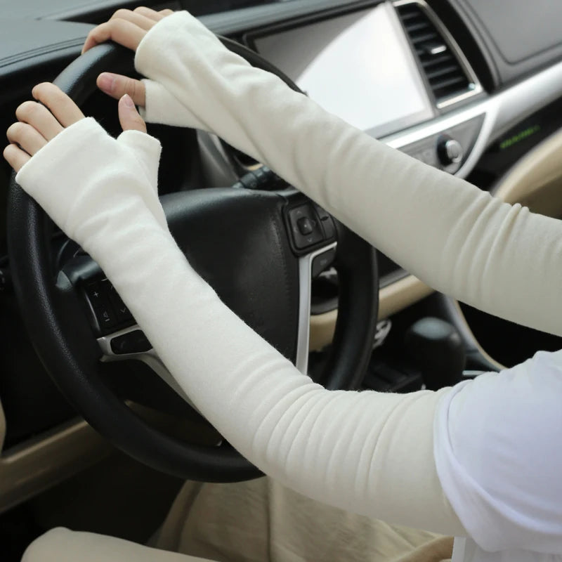 Winter Running Accessories: Unisex, Fingerless Thickened Elbow Guard Winter Arm Sleeves / Rungear