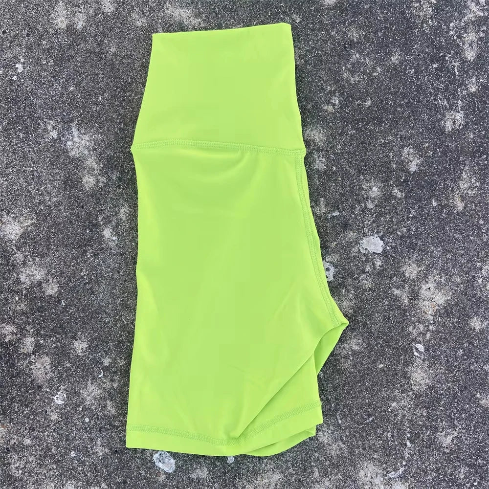 Women's Shorts Apparel: Solid Colour, High Waist, Comprehensive Fitness Sports Training Shorts with  Internal Pocket / Rungear