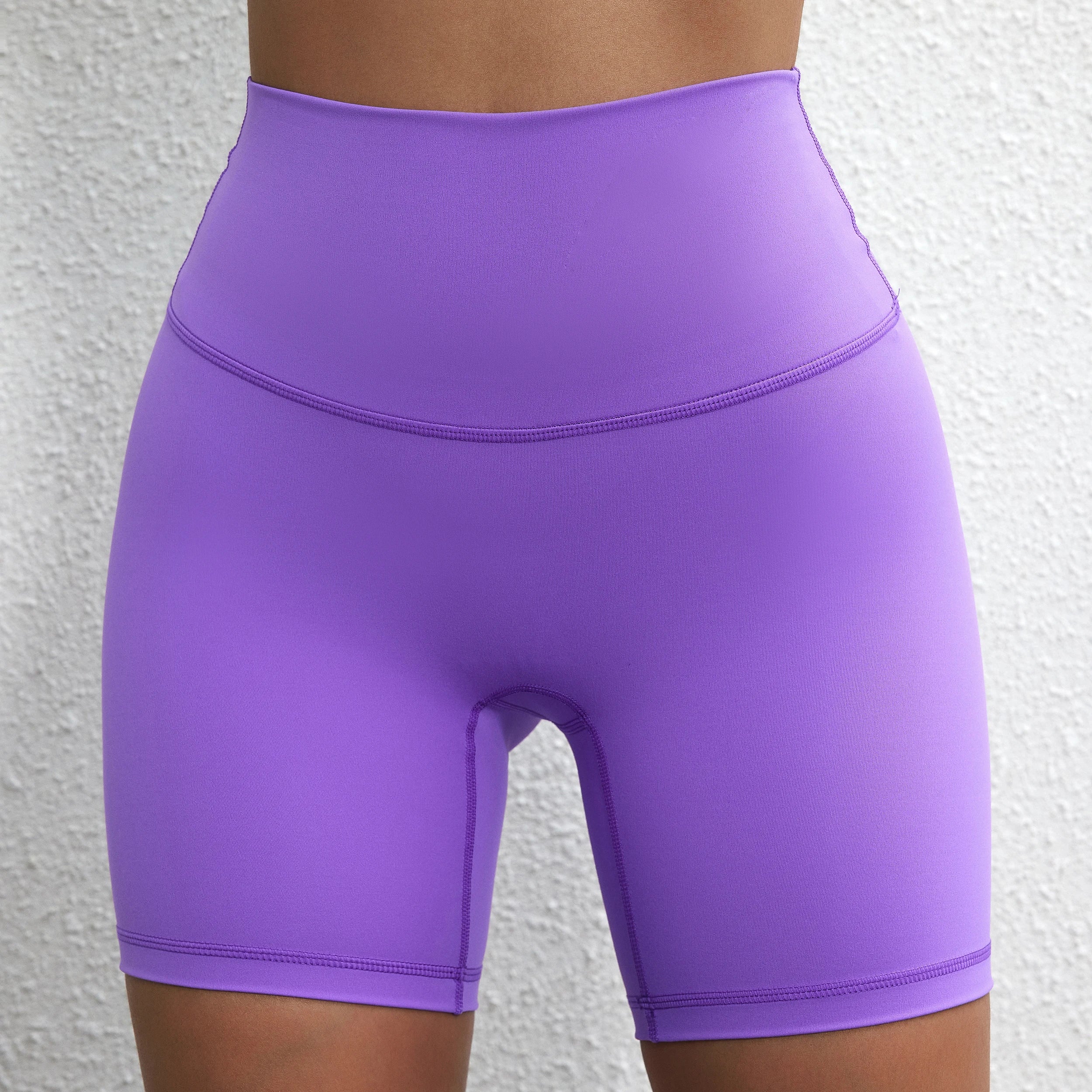 Women's Shorts Apparel: Solid Colour, High Waist, Comprehensive Fitness Sports Training Shorts with  Internal Pocket / Rungear