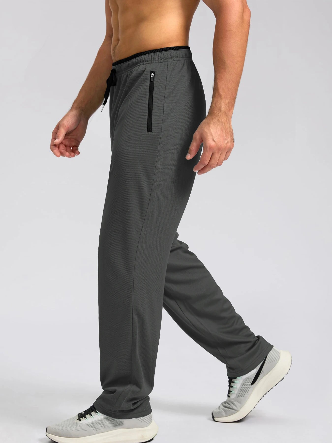 Men's Quick Dry Apparel: Breathable, Lightweight Activewear Pants with Elastic Waist And Zipper Pockets / Rungear