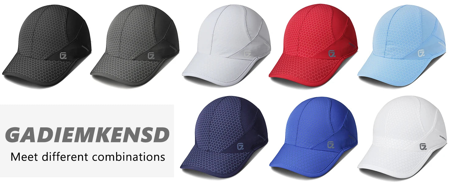 Summer Hat Gear: Unisex, Lightweight, Breathable, Quick Dry, Running Cap with Soft Brim / Rungear