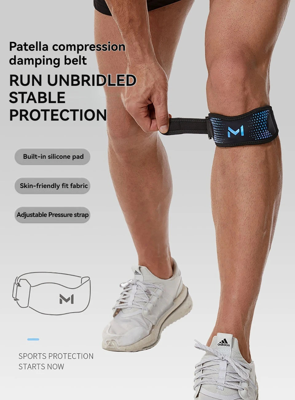 Recovery Gear Accessories: GTUBIKE 1PC Patella Knee Strap, Adjustable Knee Stabilizer Support Band for Outdoor Sports / Rungear
