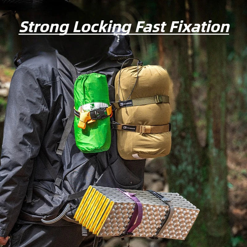 HIKEMAN Adjustable Outdoor Luggage Straps Camping Travel Gear Buckle Fastening Packing Belt for Hiking Accessories