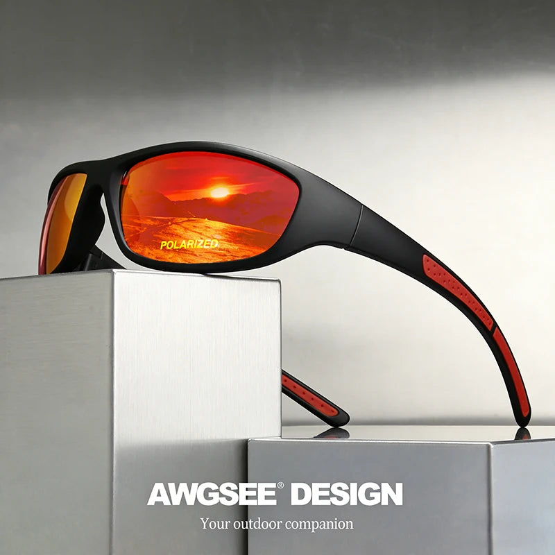 Sunglasses Running Gear: Unisex, Polarized TAC Lens, Anti Glare, Soft Silicone, Non-Slip, Temple Outdoor Eyewear UV400 / Rungear