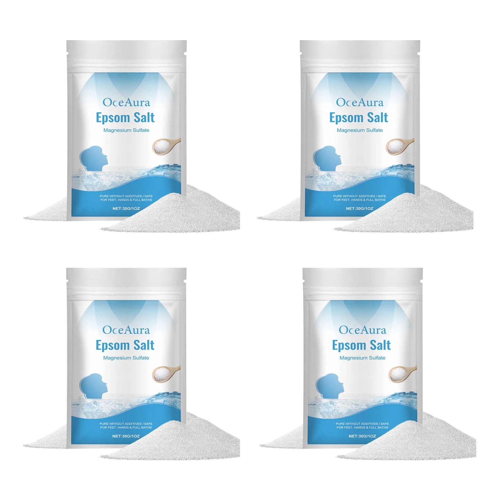 Recovery Gear Accessories: Pure Magnesium Sulfate Epsom Salts, Natural Relaxation Muscle Relief Detox Skin Care / Rungear