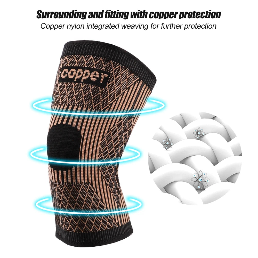 Recovery Gear Accessories: Copper Knee Compression Sleeve Brace for Arthritis Pain & Knee Pain Support / Rungear
