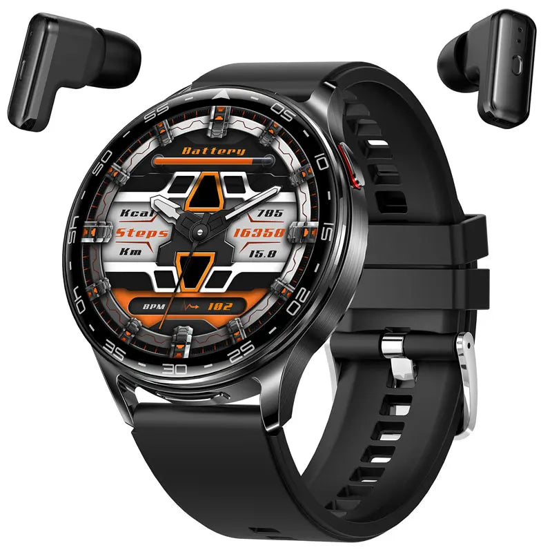 Running Tech Gear: New TWS 2-in-1 Bluetooth Smart Watch With Earphones HIFI 9D For Android iOS / Rungear