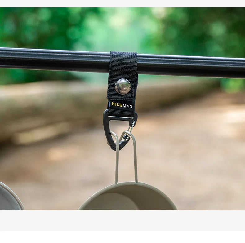 Trail Gear Accessories: HIKEMAN Nylon Webbing Carabiner, Multi Tool Clip Keychain / Rungear