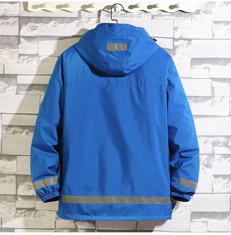 Plus Size High Visibility Waterproof Windproof Safety Jacket Reflective with Detachable Liner