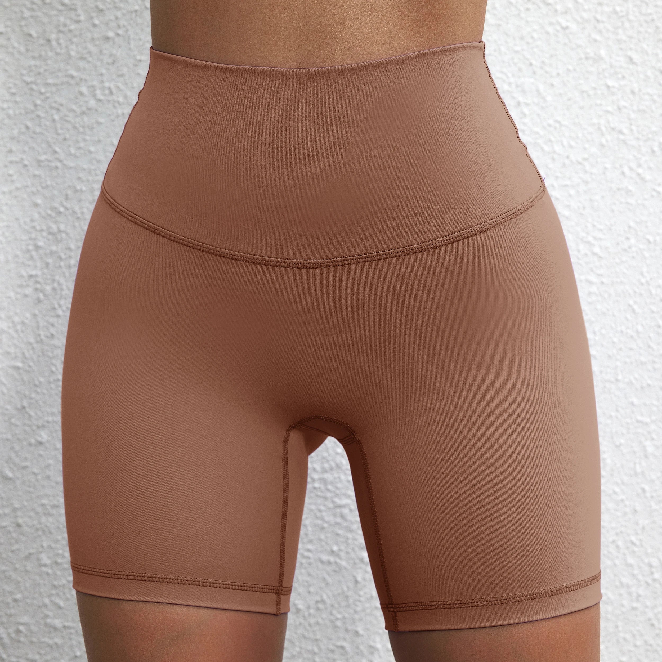 Women's Shorts Apparel: Solid Colour, High Waist, Comprehensive Fitness Sports Training Shorts with  Internal Pocket / Rungear