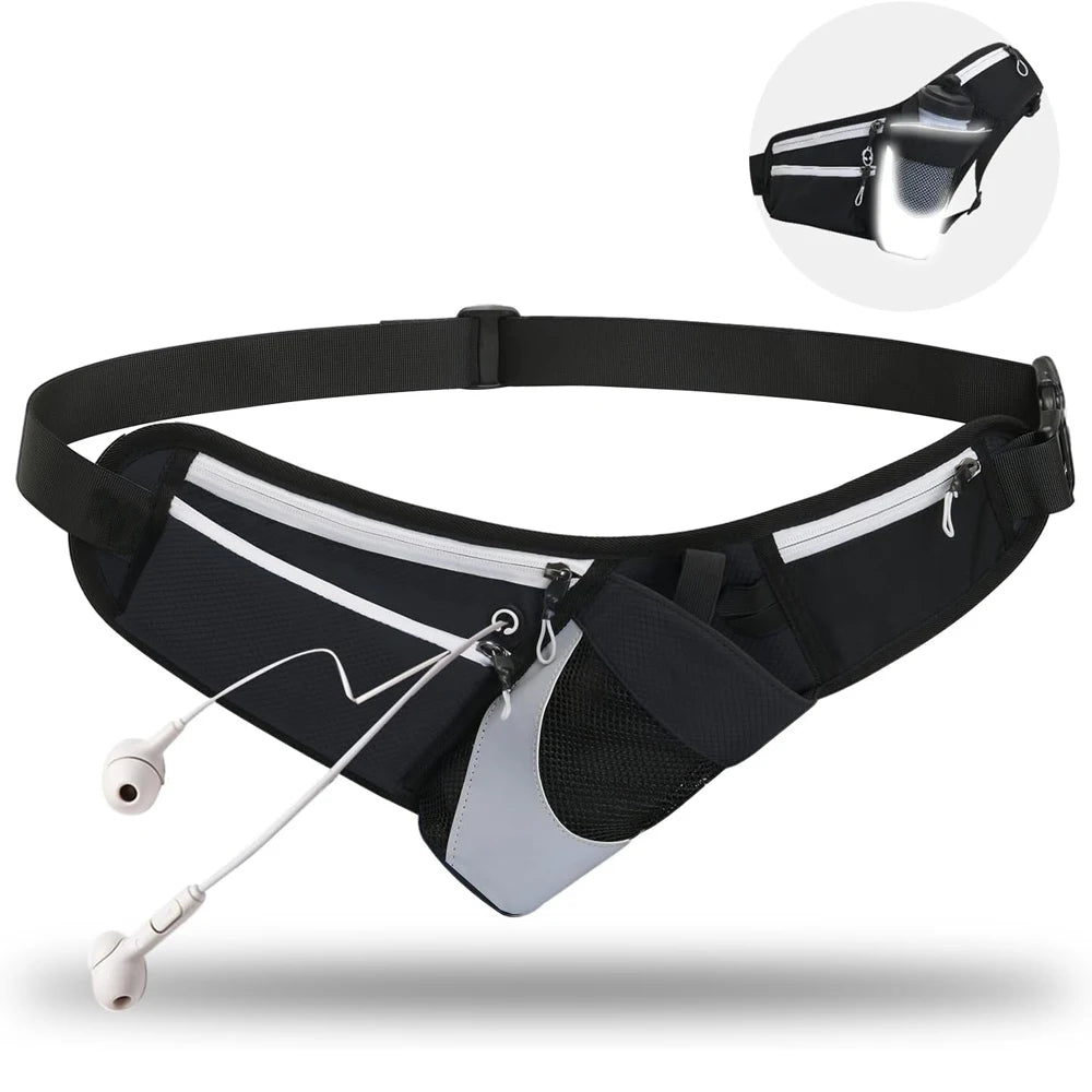 Running Hydration Accessories: 1PC Unisex, Reflective, Adjustable Running Hydration Belt with Water Bottle  Buckle for Hiking, Running / Rungear
