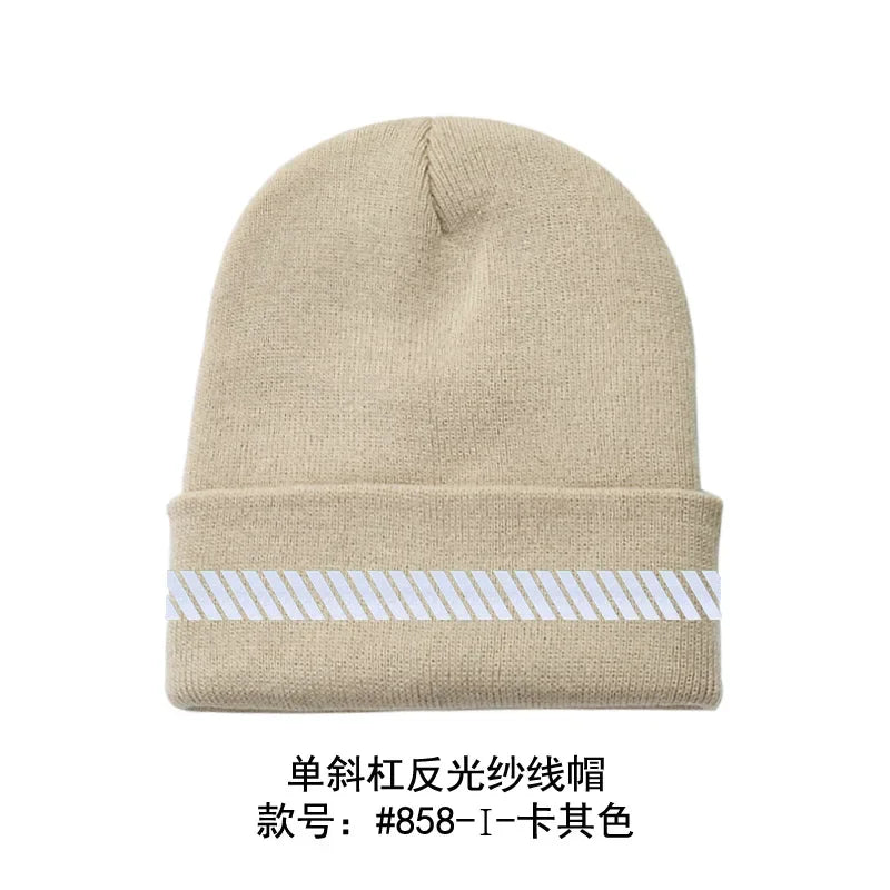 Reflective Hat Gear: High Visibility Safety Beanie, Reflective Knit, Ribbed Warm Winter Hats for Night Running, Hiking, Cycling / Rungear