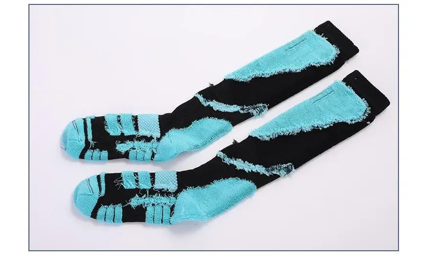 Running Compression Socks: 1 PR Unisex, Winter Merino Wool, Thermal Long Compression Socks for Running, Hiking / Rungear