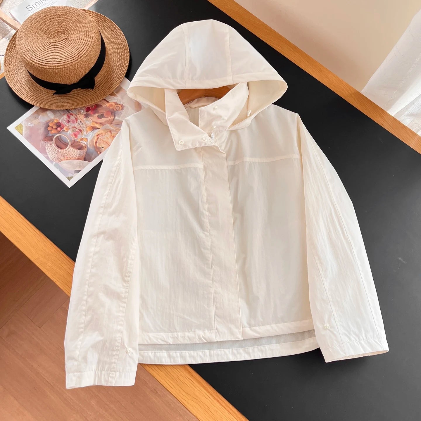 Women's Hooded Casual Jacket – Lightweight, Single-Breasted, Relaxed Fit | Summer Outwear | S–XL