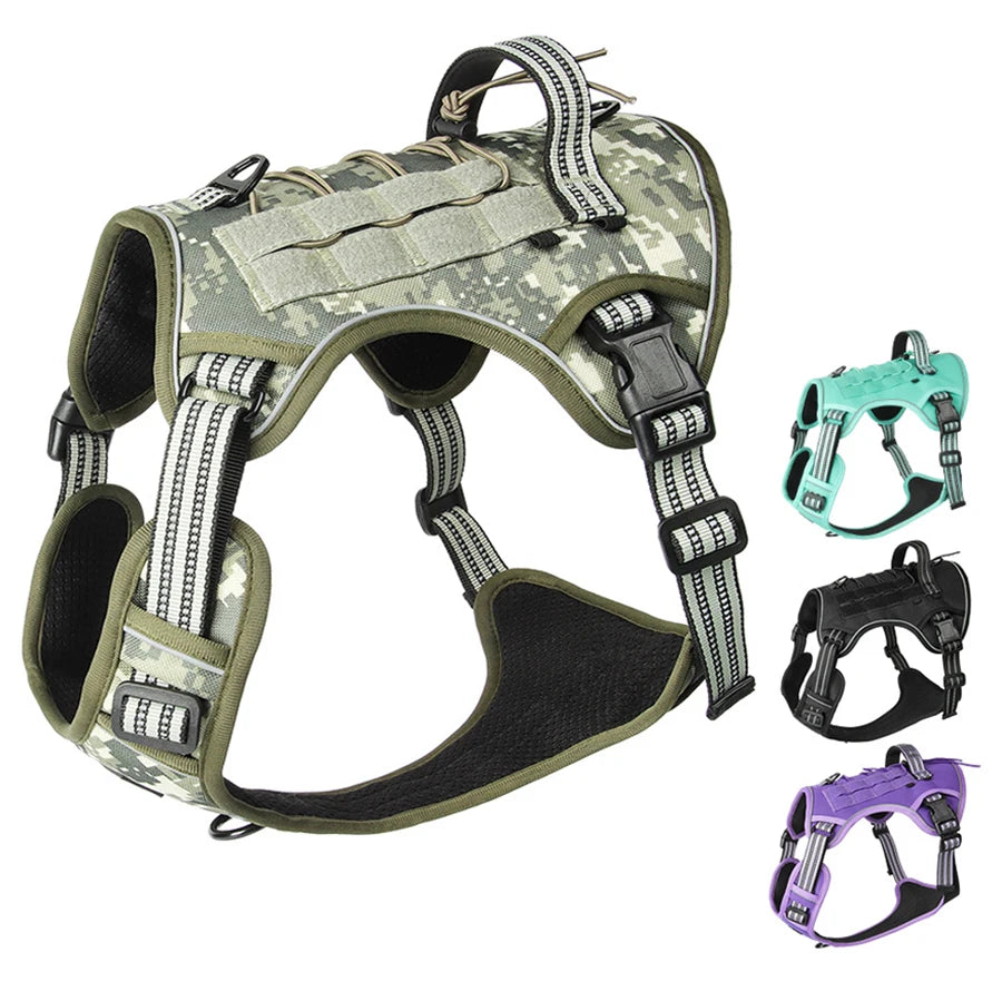 Dog Reflective Gear: Tactical Training, No Pull, Adjustable, Reflective Safety Dog Vest / Rungear