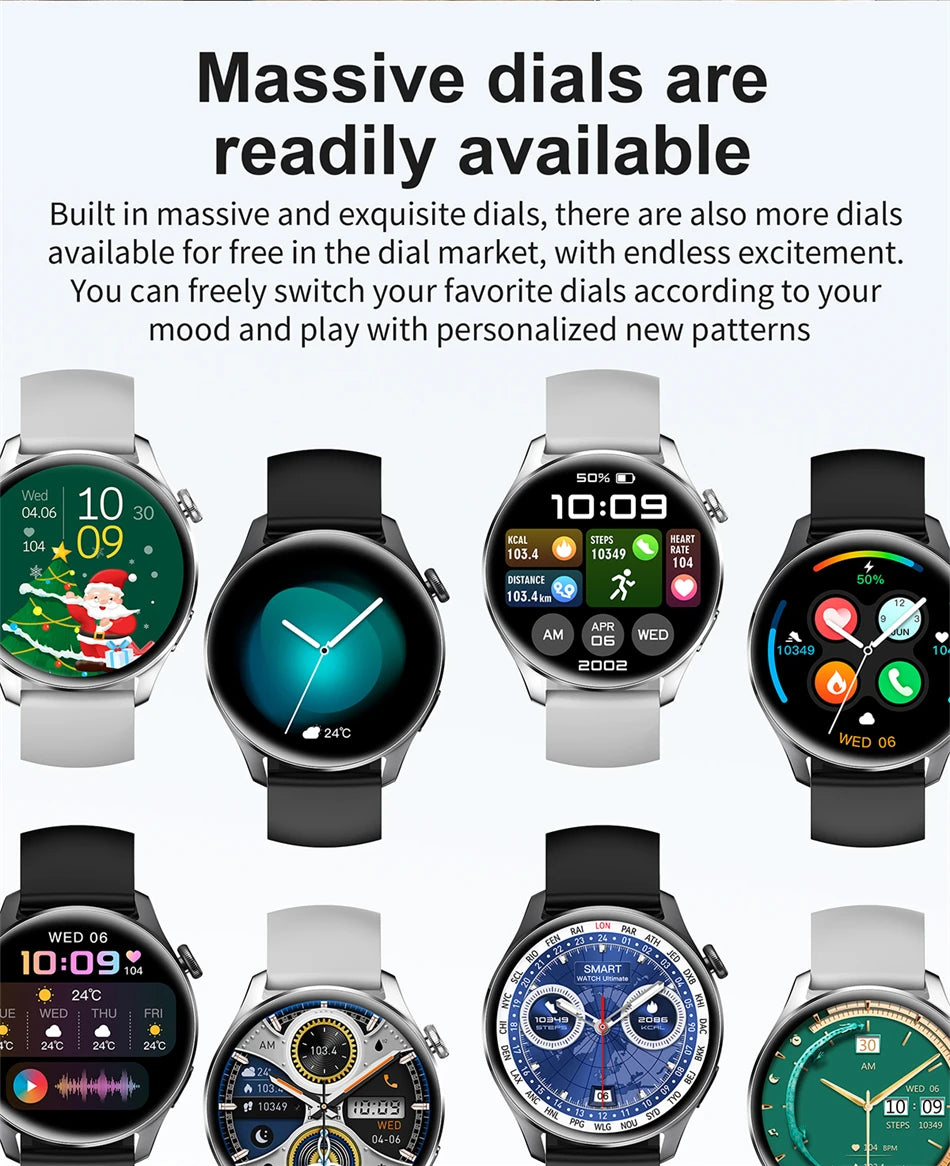 Tech Accessories Gear: 2026 New Smart Watch For Men HD AMOLED Screen, GPS, Motion Heart Rate, Bluetooth, Calls / Rungear