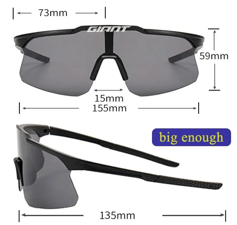 Running Sunglasses Gear: 2025 GIANT UV400 Protection, Anti-Fog, Sports Sunglasses with Case / Rungear