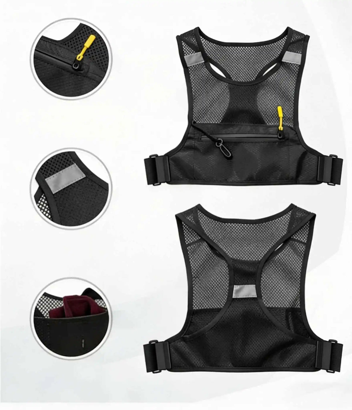 Reflective Running Chest Bag with Phone Holder