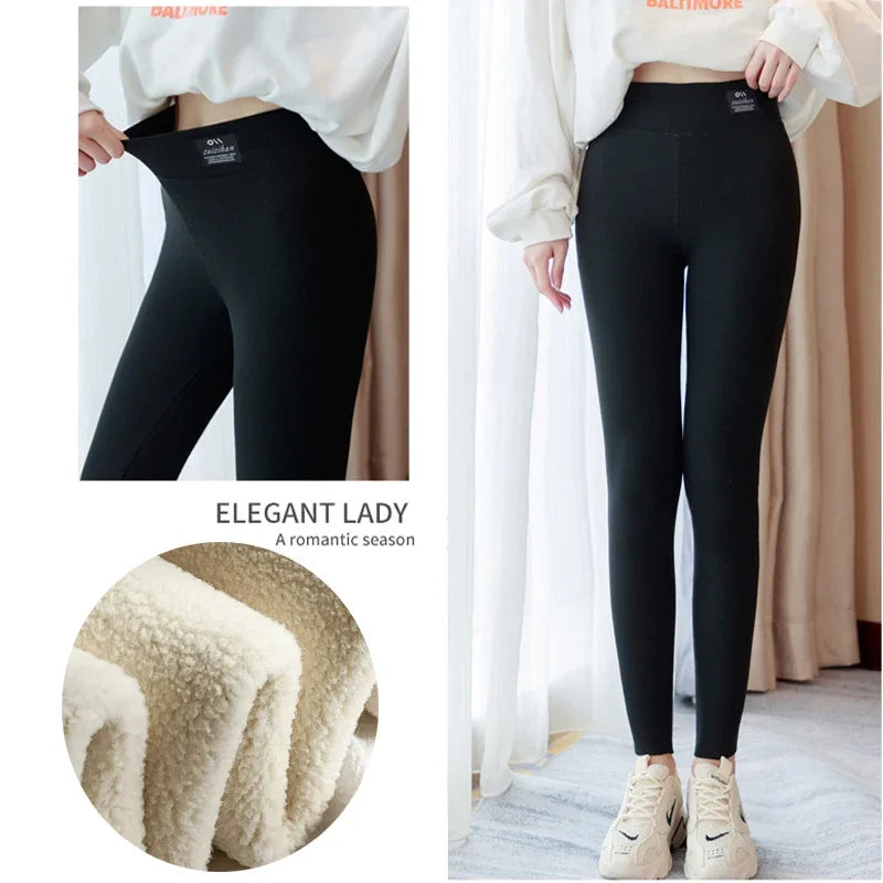 Women's Thermal Apparel: Winter Warm, Casual High Waisted Thermal Pants, Thick Leggings For Fitness / Rungear