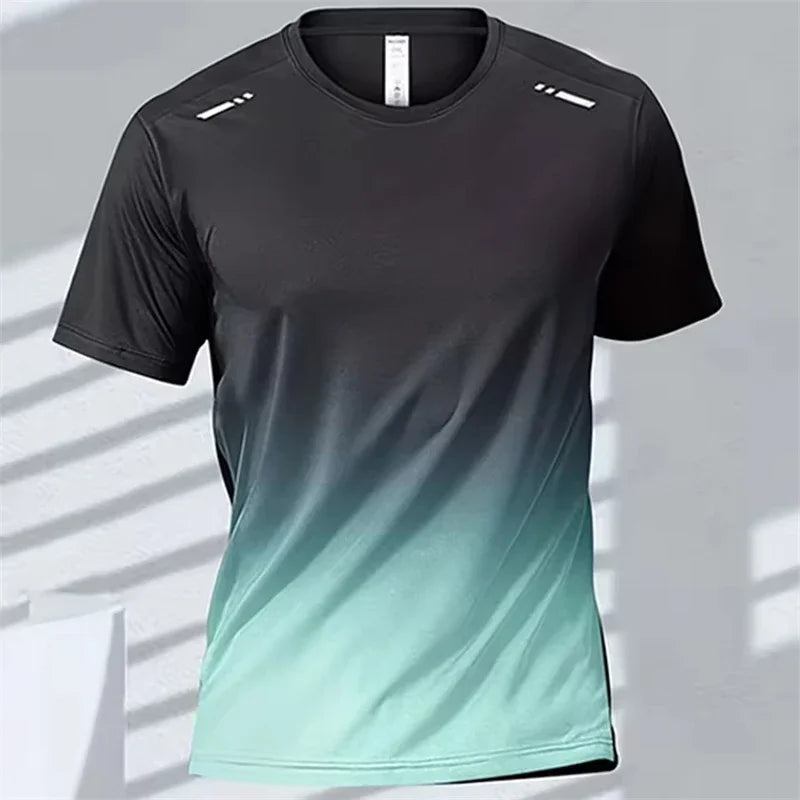 Men's Summer Running Apparel: Quick-Dry, Short Sleeved, Breathable Sports Fitness Shirt / Rungear