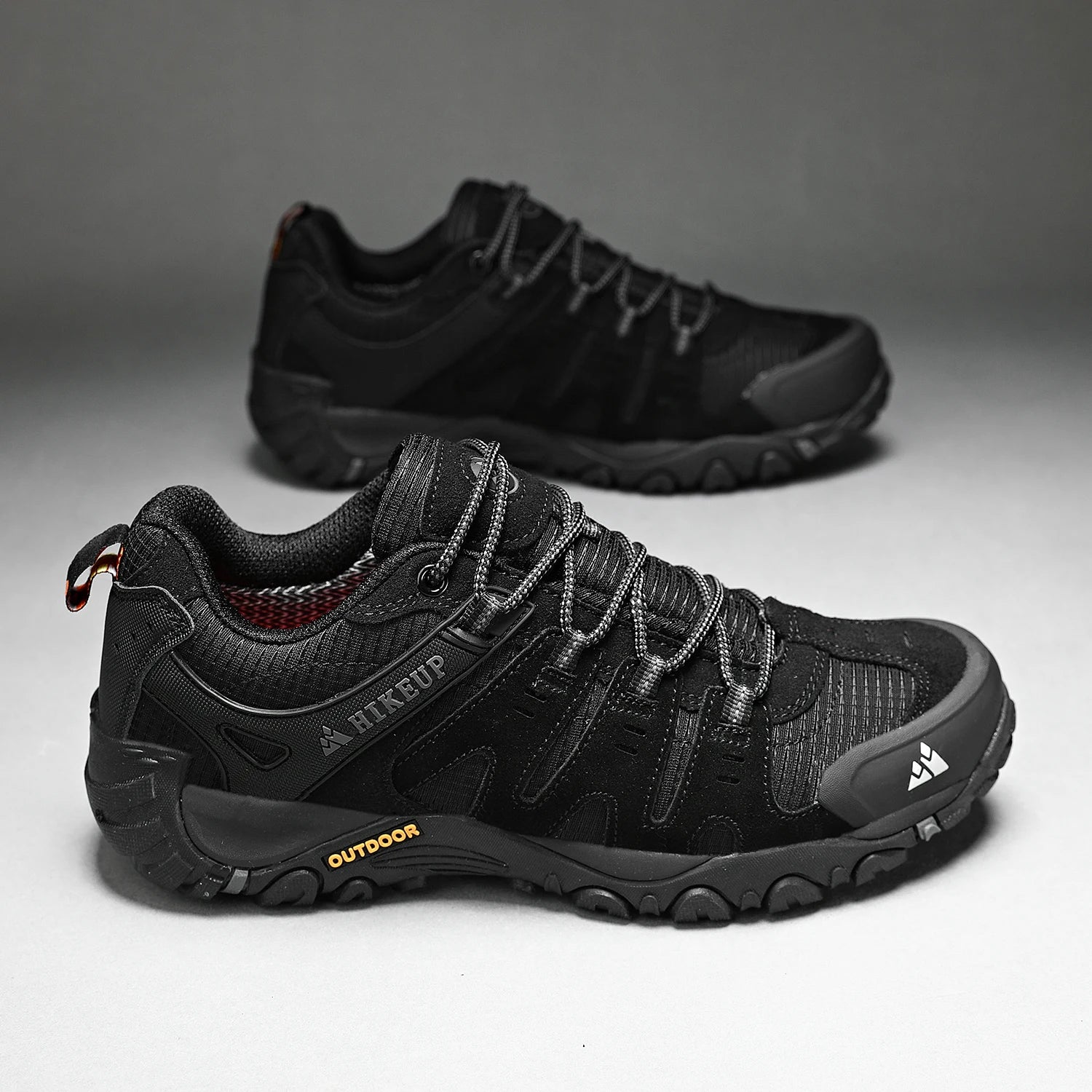 Hiking Shoe Gear: HIKEUP Men's Suede Leather, Wear-Resistant Hiking, Walking, Hunting Outdoor Shoes / Rungear
