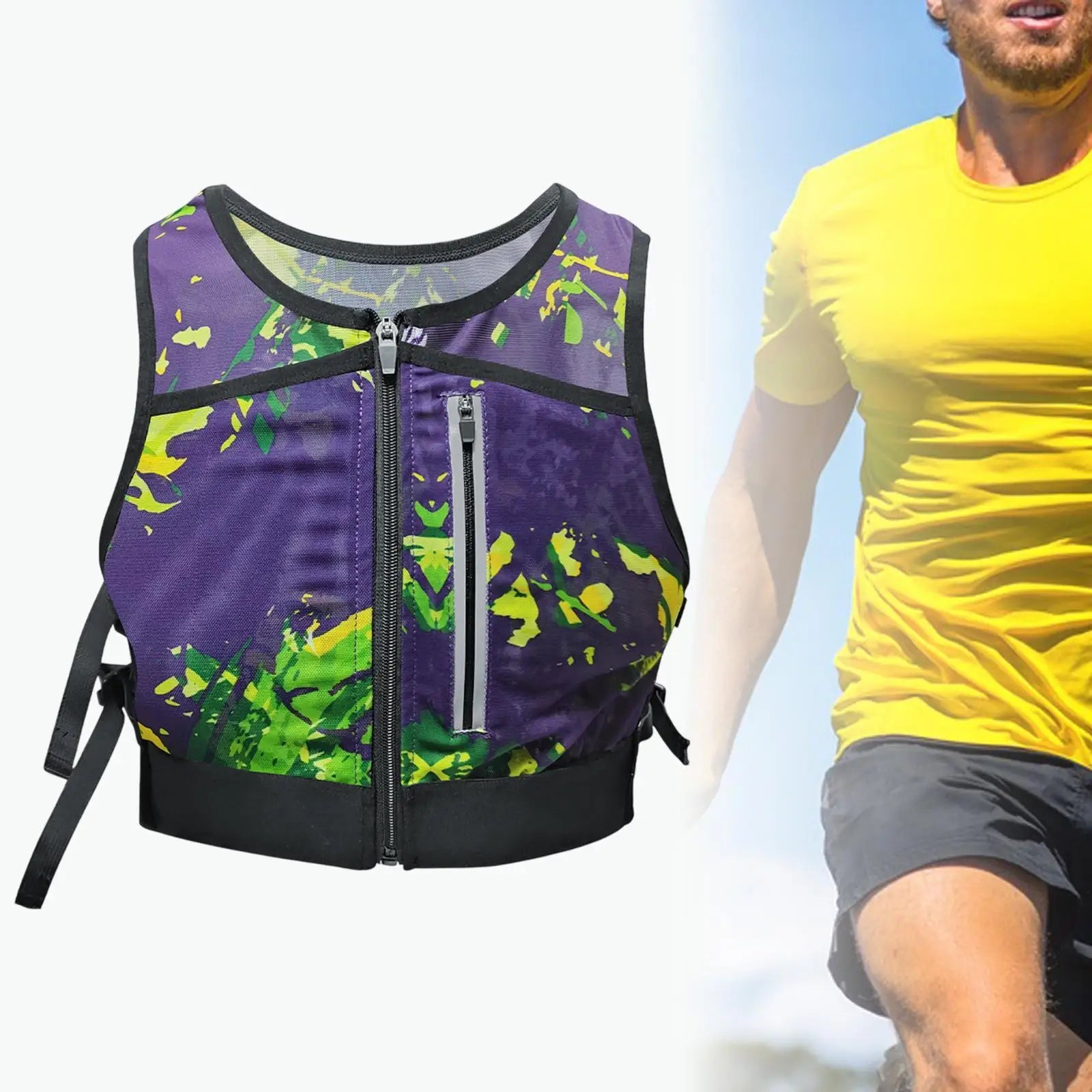 Running Reflective Gear: Breathable, Neoprene Chest Pack with Multi Pockets for Jogging, Hiking, Racing / Rungear