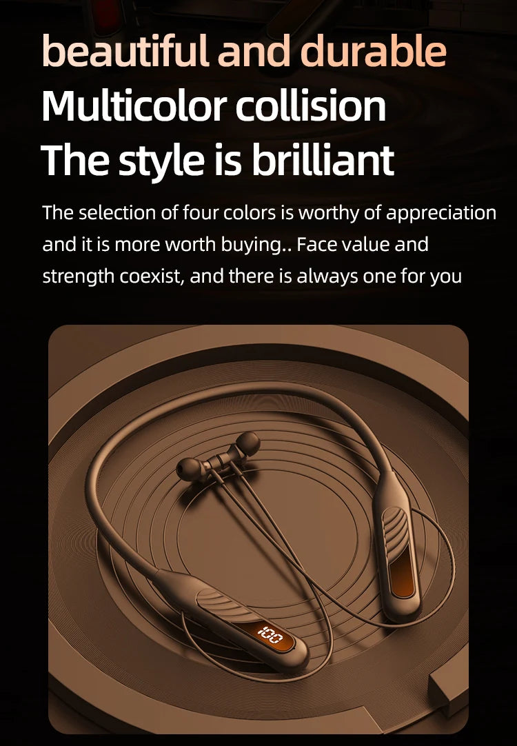 BT8 Wireless Bluetooth Headphones Outdoor Sports 5.3 With Touch Control Charging Display