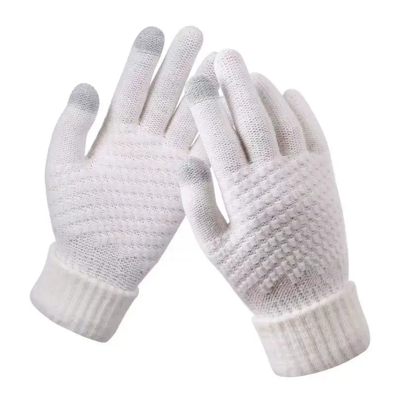 Safety Gear Accessories: WRELS Unisex, Classic Knit, Full Finger Stretch, Warm Winter Touch Screen Gloves for Running, Hiking, Outdoor Sports / Rungear