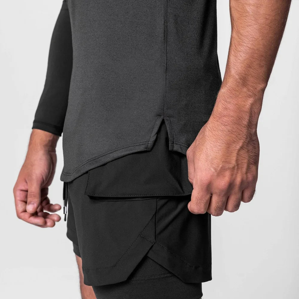 Men's Quick-Dry Apparel: Sleeveless, Breathable Mesh, Quick-Dry Workout Fitness Tank Top Singlet / Rungear