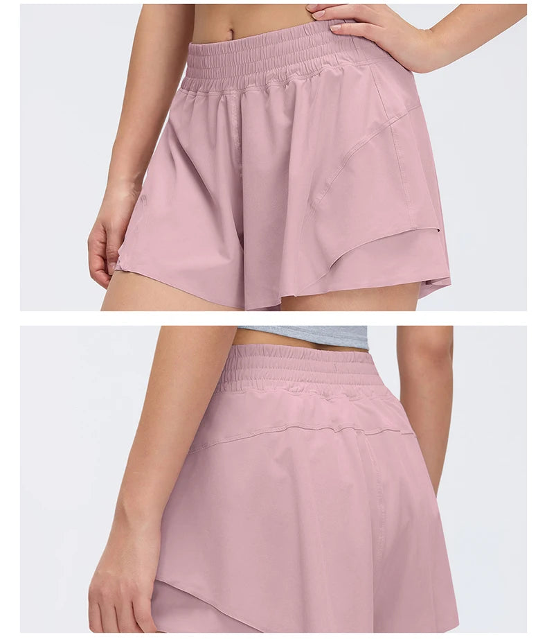 Women's 2-in-1 High-Waist Quick-Dry Running Shorts