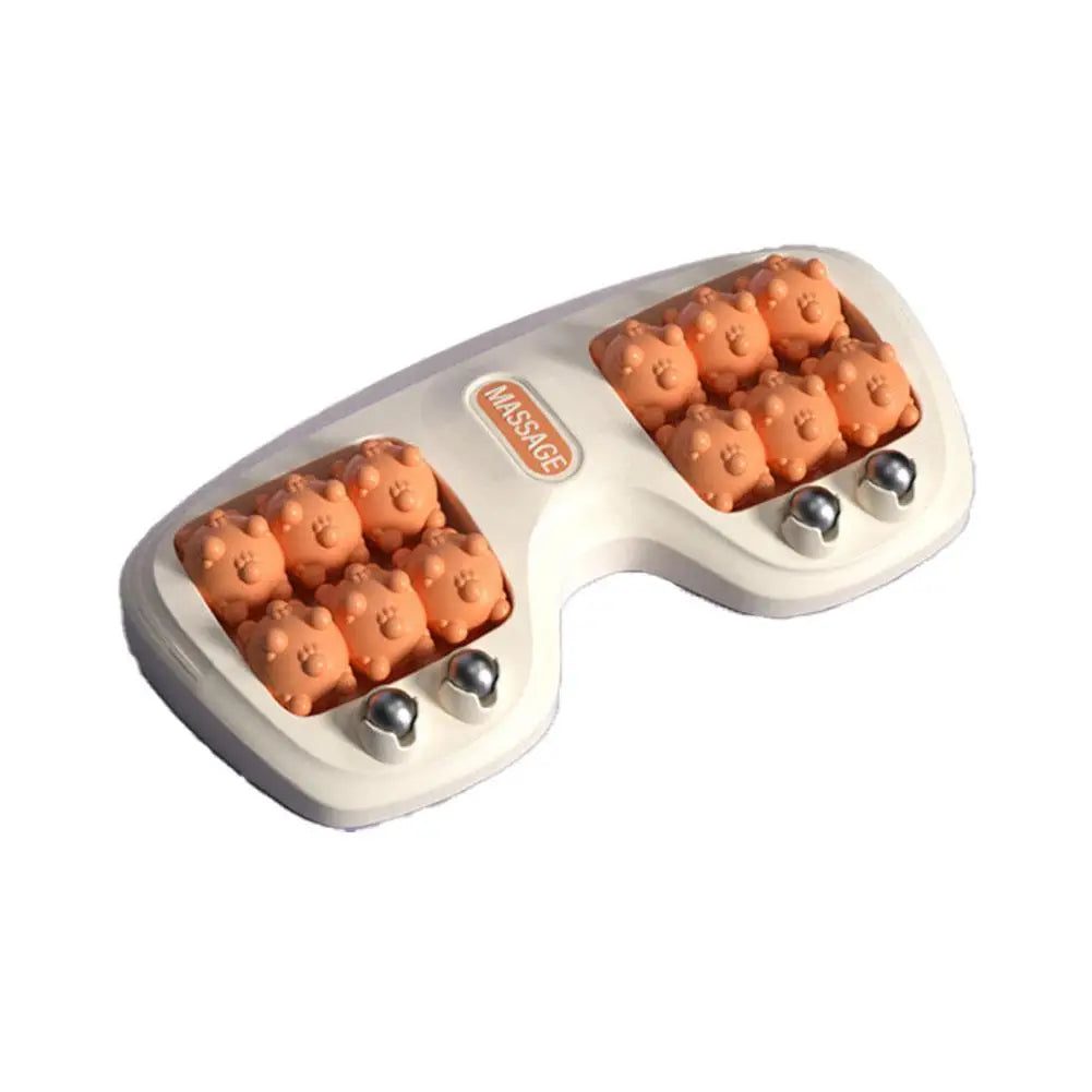 Dual Foot Massage Bead Roller Massager Acupoint Stimulation Tool Home Foot Therapy For Tired Feet Relaxation