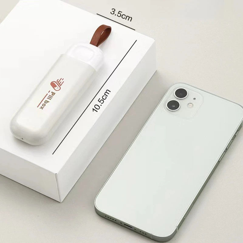 Portable Easy to Carry, Mini Travel Daylight-Proof Medicine Container Box with Three Compartments