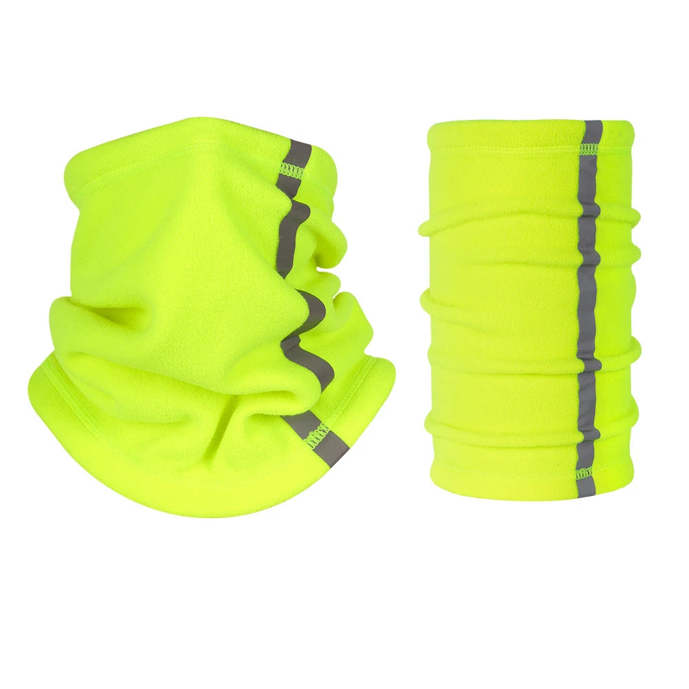 Running Reflective Accessories: Adjustable, Warm Polar Fleece Neck Gaiter For Autumn Winter / Rungear