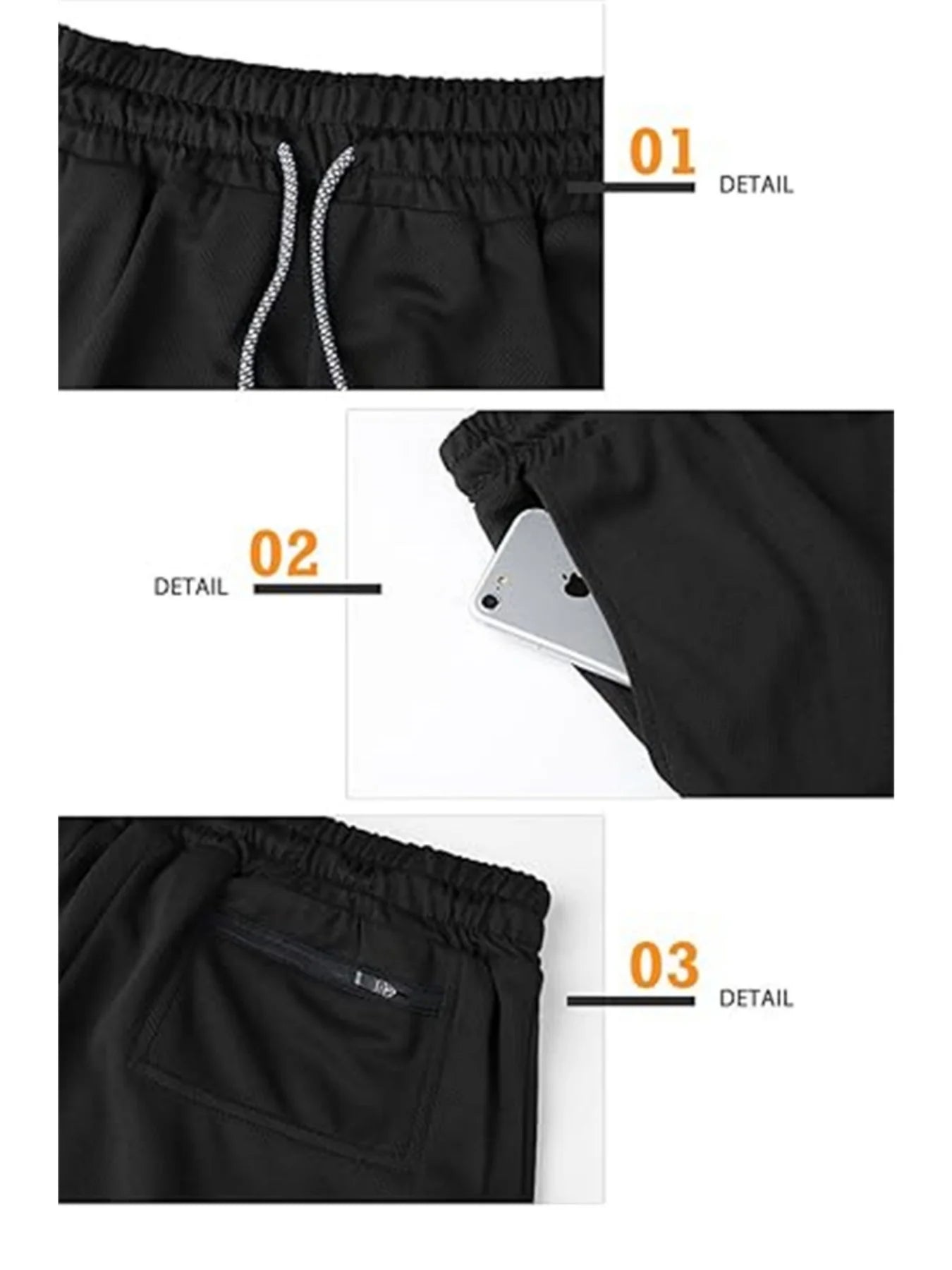 Men's Moisture-Wicking Apparel: Fitness Athletic Pants, Double-Layer, Quick Dry Compression Shorts / Rungear