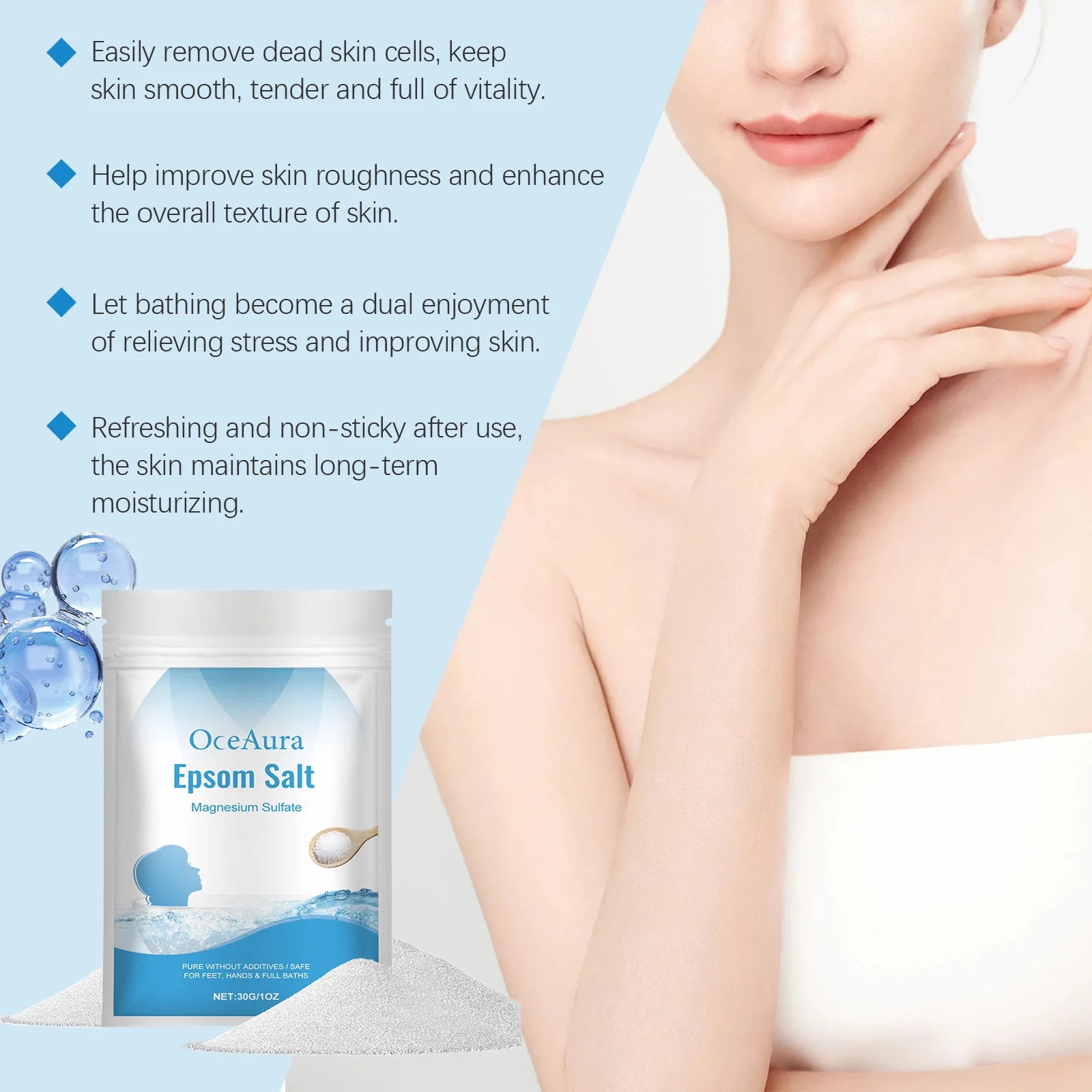 Recovery Gear Accessories: Pure Magnesium Sulfate Epsom Salts, Natural Relaxation Muscle Relief Detox Skin Care / Rungear