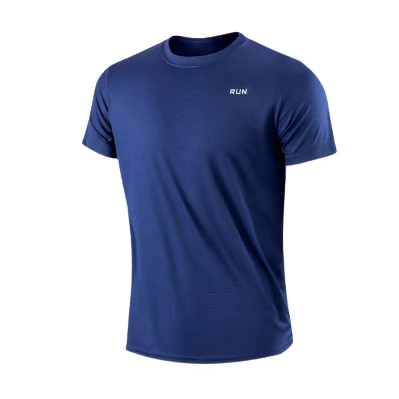 Men's Moisture Wicking Lightweight Quick Dry Round Neck Short Sleeve Gym Running Exercise Sports T-Shirt