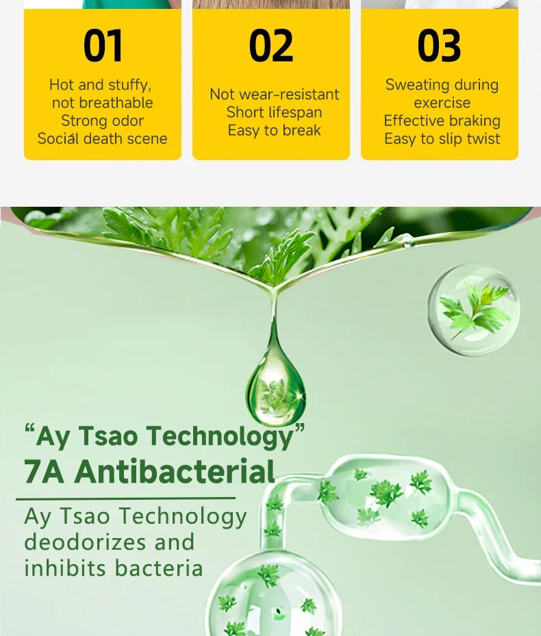 Anti-Pilling Breathable Moisture-Wicking Socks With Antibacterial And Odour-Proof Technology.