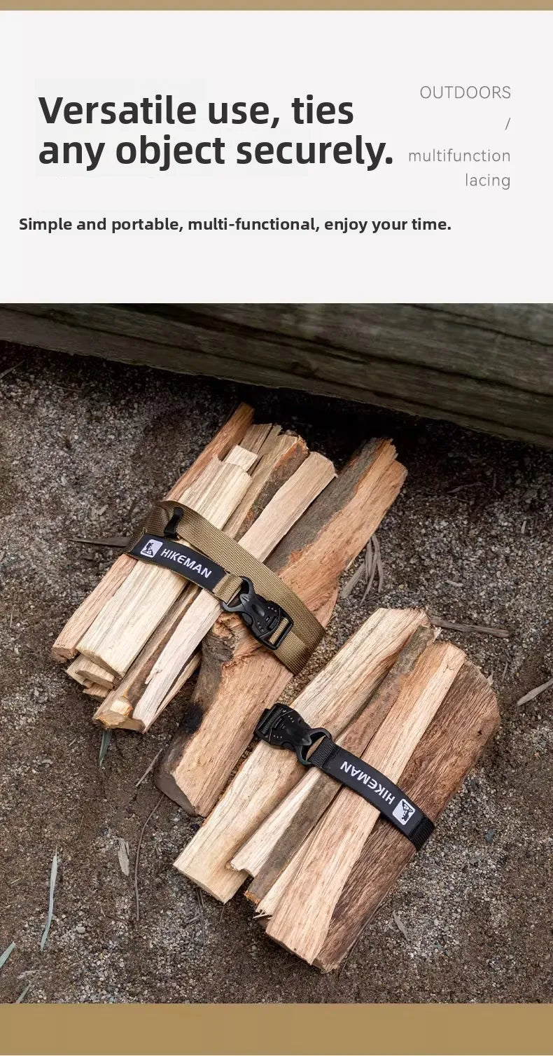 HIKEMAN 120cm Luggage Straps Outdoor Hiking Camping Travel Clothing Paing Tightening Fixed Strap Adjustable Packing Gear