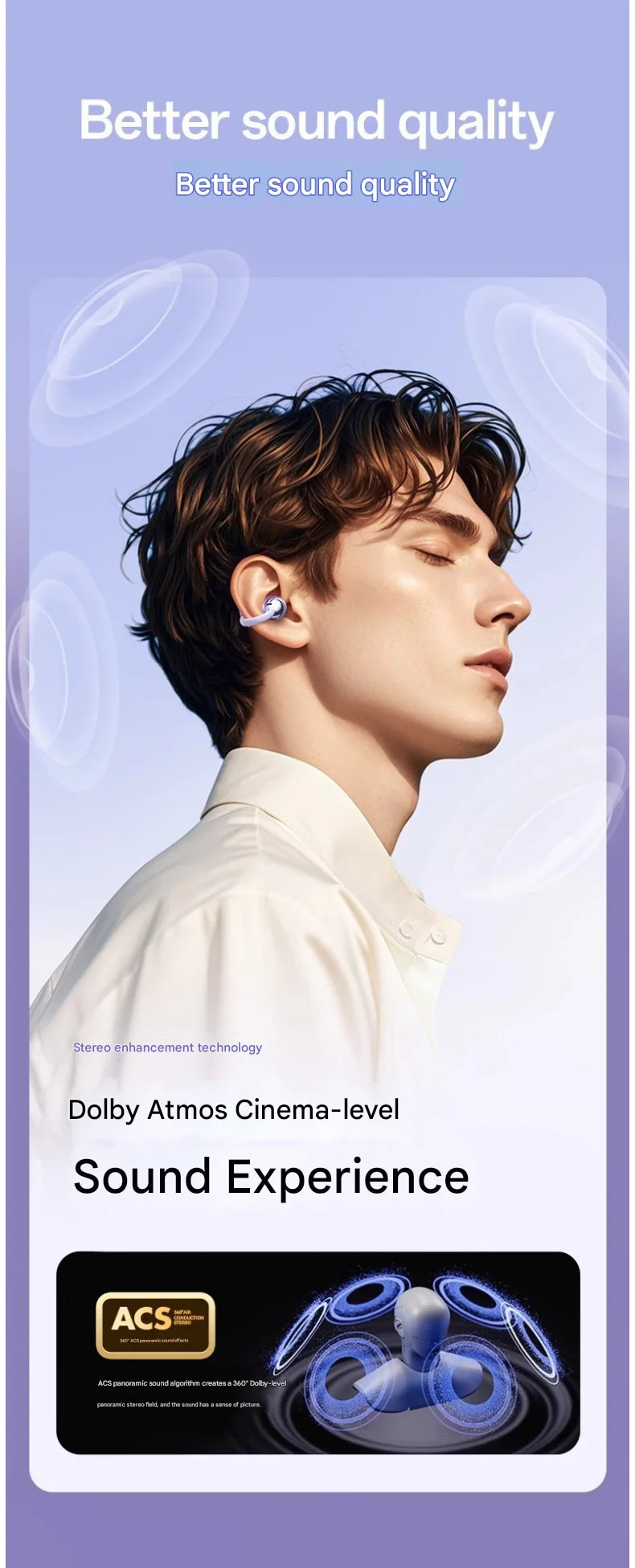 Running Earbud Accessories: Wireless, Comfortable, Bluetooth, Bone Conduction, Clip-on-Ear Earbuds  5.4  Comfortable with Digital Display / Rungear
