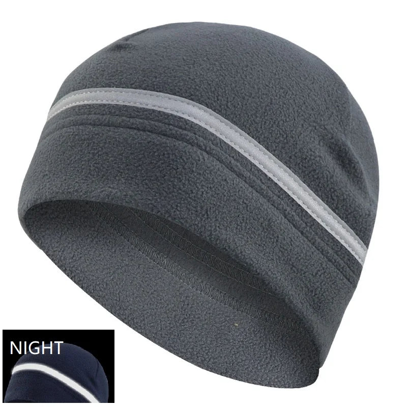 Reflective Hat Gear: High Visibility Safety Beanie, Reflective Knit, Ribbed Warm Winter Hats for Night Running, Hiking, Cycling / Rungear