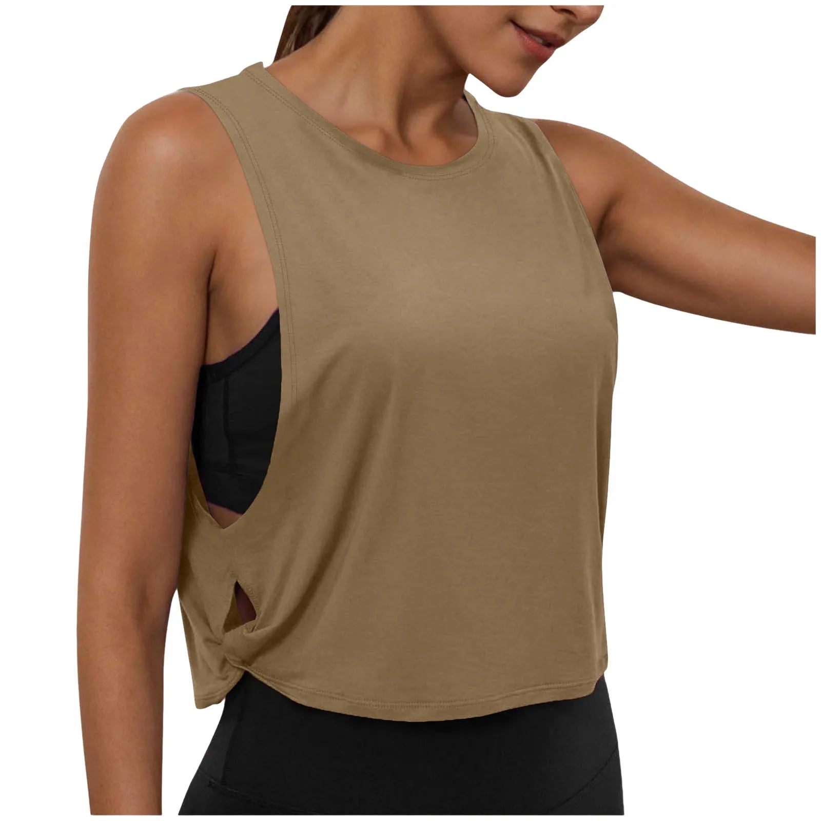 Women's Running Apparel: Lightweight, Sleeveless Casual Loose Fit, Cropped Sports Tank Top / Rungear
