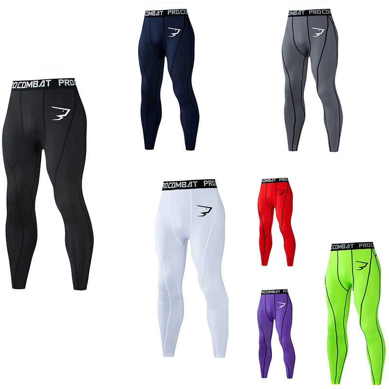 Men's Running Compression Pants: Quick-Dry, Sportswear Fitness Training Leggings / Rungear