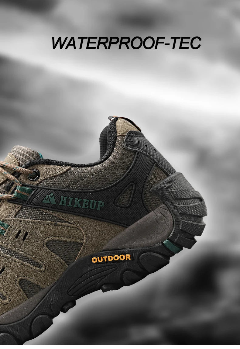 Hiking Shoe Gear: HIKEUP Men's Suede Leather, Wear-Resistant Hiking, Walking, Hunting Outdoor Shoes / Rungear